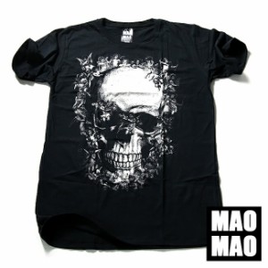 MAOMAO デザインTシャツ 骸骨と天使 メッシュ タンクトップ ストリート系 メンズ レディース