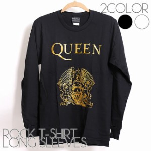 Queen ロング Tシャツ クイーン 長袖 ロンT ロックTシャツ バンドTシャツ メンズ レディース ロックT バンドT バンT ロゴ バンド ロゴT 