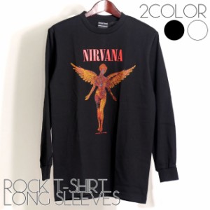 長袖 Nirvana ロング Tシャツ ニルヴァーナ ニルバーナ ロンT ロックTシャツ バンドTシャツ メンズ ユニセックス ロックT バンドT バンT 