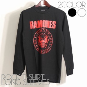 長袖 Ramones ロング Tシャツ ラモーンズ ロンT ロックTシャツ バンドTシャツ メンズ ユニセックス ロックT バンドT バンT ロゴ バンド 