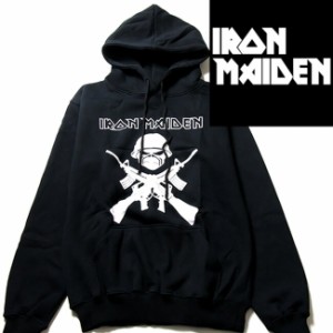 送料無料 ロックパーカー Iron Maiden パーカー アイアンメイデン プルオーバー 裏起毛 パーカ メンズ レディース バンド スウェット 衣