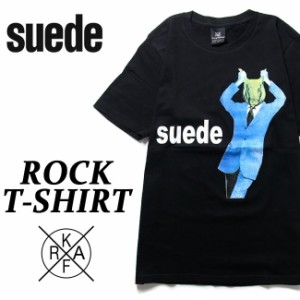 Suede Tシャツ スウェード ロックTシャツ バンドTシャツ 半袖 メンズ レディース かっこいい バンT ロックT バンドT ダンス ロック パン