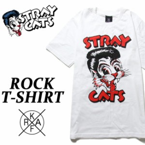 Stray Cats Tシャツ ストレイキャッツ ロックTシャツ バンドTシャツ 半袖 メンズ レディース かっこいい バンT ロックT バンドT ダンス 