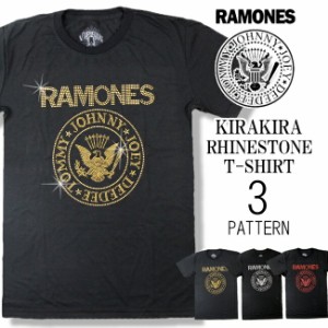 ラインストーン 半袖 ロックTシャツ バンドTシャツ Ramones ラモーンズ 3種類 レディース メンズ ロックT バンドT バンT ロゴ バンド ダ