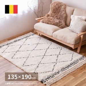 ラグ ラグマット ウィルトンラグ BOHO 約135×190cm ラグカーペット カーペット マット 敷物 ホットカーペット対応 床暖房対応 ベニワレ