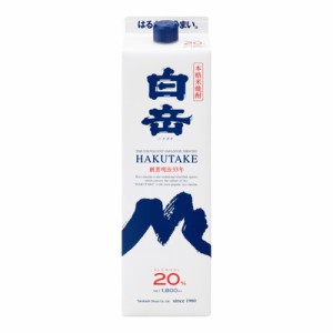 熊本 米焼酎 高橋酒造 白岳 20° 1800ml パック