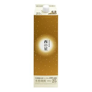 焼酎 三和酒類 西の星パック 25° 1800ml (いいちこの蔵のもう一つのおすすめ麦焼酎)