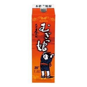 焼酎 大分麦 八鹿酒造 むぎっ娘（むぎっこ）パック 20° 1800ml