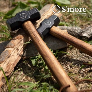 【Smore / スモアのハンマー】 キャンプ ハンマー ペグ 両口 金槌 かなづち 工具 ペグハンマー キャンプ アウトドア ソロキャンプ ロゴ入