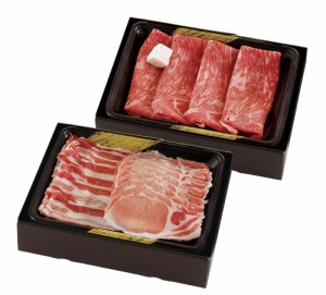 送料無料 宮崎県産黒毛和牛すきやき肉とおいも豚しゃぶしゃぶ肉 RC-492 / もも肉 ロース肉 バラ肉 セット お取り寄せ グルメ 食品 ギフト