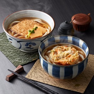 送料無料 香川・小豆島 「うす家」 きつね＆かき揚げ手延うどん2種セット / 麺類 温めるだけ 簡単 お取り寄せ 通販 お土産 お祝い プレゼ