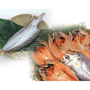 送料無料 長崎真あじ・かます一汐干し / 魚 干物 幻のアジ 一夜干し かます グルメ ギフト