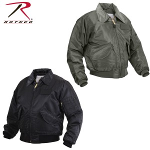 Rothco ロスコ正規品メンズミリタリージャケットフライトジャケット黒グリーンCWU-45P 大きいサイズアウター
