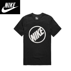 NIKEナイキ正規品メンズ半袖TEEシャツ黒ブラックフィットネス ナイキロゴプリント