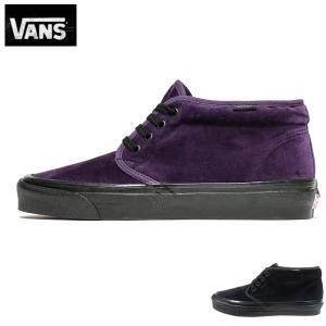 バンズVANSヴァンズ靴スニーカーANAHEIM FACTORY チャッカブーツCHUKKA 49DXブラック OG BLACK VELVET