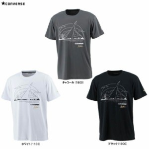 ◆メール便対応商品◆CONVERSE（コンバース）ゴールドシリーズ プリントTシャツ（CBG231355） バスケ シャツ 半袖 吸汗速乾 メンズ
