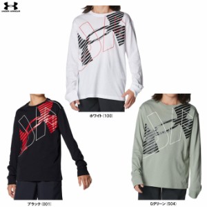 ◆メール便対応商品◆UNDER ARMOUR（アンダーアーマー）UAスーパービッグロゴ ロングスリーブ Tシャツ（1381168） キッズ