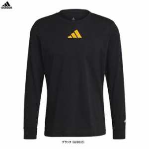 ◆メール便対応商品◆adidas（アディダス）M FI BLK ロングTシャツ（JES37） ランニング カジュアル 長袖 ロンT 男性用 メンズ