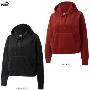 PUMA（プーマ）HER ベロア フーディースウェット（846417）スポーツ トレーニング フードあり ウェア レディース