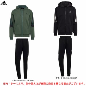 adidas（アディダス）フューチャーアイコン スリーストライプス フルジップパーカー パンツ 上下セット（TF446/CS158）スポーツ トレーニ