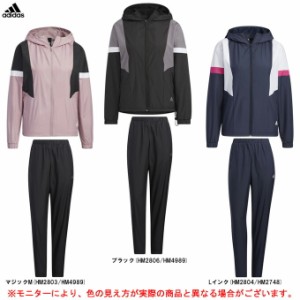 【ネイビー/Lのみ】adidas（アディダス）W MH CB ウインド ジャケット パンツ 上下セット（ZL402/N3802）スポーツ ウインドブレーカー フ