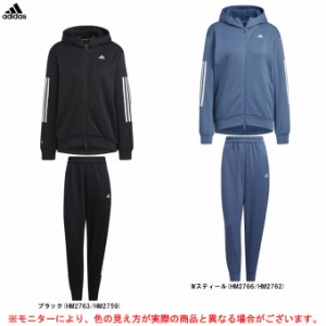 adidas（アディダス）24/7 レギュラーフィット フリース フルジップパーカー パンツ 上下セット（RB323/ZB221）スポーツ フードあり レデ