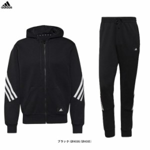 adidas（アディダス）スリーストライプス パーカー パンツ 上下セット（BO783/BO782）スウェット フードあり メンズ