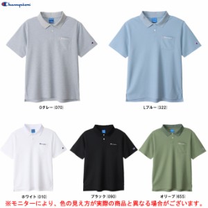 ◆メール便対応商品◆Champion（チャンピオン）ATHLETIC WEAR POLO SHIRTS（C3XS314） ポロシャツ 半袖 ワッフル生地 メンズ