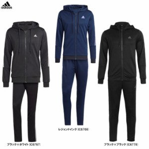 adidas（アディダス）M 3S DK トラックスーツ上下セット（ECT05）スポーツ トレーニング ジャケット パンツ パーカー フードあり メンズ 