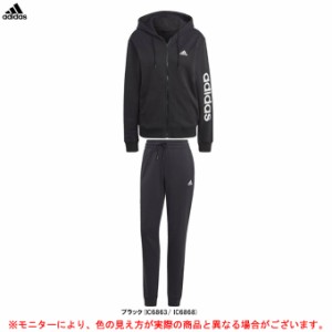 adidas（アディダス）W ESS リニア スウェット FZフーディ パンツ 上下セット（ETS25/ENL54）スポーツ パーカー フードあり レディース