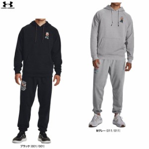 UNDER ARMOUR（アンダーアーマー）UA ヘビーウエイト テリー ローズ フーディー パンツ 上下セット（1379688/1379691）フードあり 裏毛 