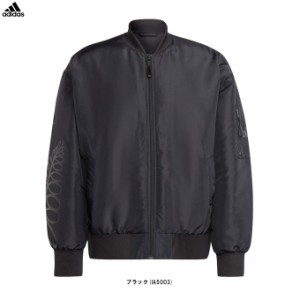 adidas（アディダス）オールブラックス ラグビー 薄手中わた入り ライフスタイル ジャケット（BWJ35）アウター 中綿 大きいサイズ メンズ