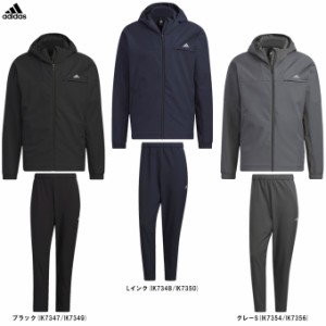 adidas（アディダス）エッセンシャル 3レイヤーボンデッドフリース フルジップ ヘムパンツ 上下（IEH98/IEH97）フードあり メンズ