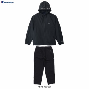 【ブラックのみ】Champion（チャンピオン）ジップフーデッドジャケット パンツ 上下セット（C3XSC03/C3XSD02）スポーツ ウェア フードあ