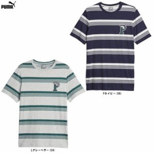 ◆メール便対応商品◆PUMA（プーマ）PUMA SQUAD ストライプ Tシャツ（678390） ランニング ジョギング 半袖 カジュアル メンズ