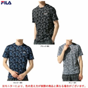 ◆メール便対応商品◆FILA（フィラ）鹿の子 総柄半袖Tシャツ（419327） カジュアル Tシャツ 半袖 メンズ