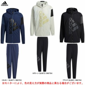 adidas（アディダス）M BOSC MESH ジャケット パンツ 上下セット（24812/JKL49）スポーツ ランニング ウェア フードあり 1枚物 ストレッ