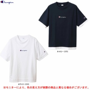 ◆メール便対応商品◆Champion（チャンピオン）レイヤードTシャツ（C3R335） ランニング カジュアル 半袖 メンズ