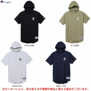 ◆メール便対応商品◆Champion（チャンピオン）プラクティスフーディーTシャツ（C3TB342） バスケットボール 半袖 フードあり メンズ