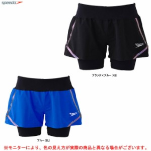 SPEEDO（スピード）レディース ショートパンツ インナースパッツ付き（SD27G61）スポーツ トレーニング フィットネス 水泳 ランニング ウ