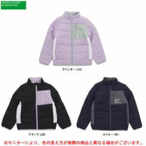 【ブラック/140のみ】BENETTON（ベネトン）キッズ 中綿ジャケット（141840）スポーツ ジャンバー ブルゾン アウトドア 防寒 防風 子供服 