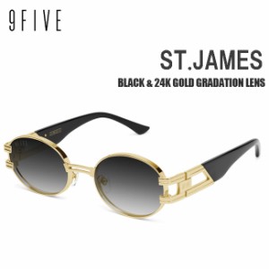 サングラス 9FIVE ST. James Black & 24K Gold / Gradation Lensナインファイブ/スケート HIP HOP界やNB