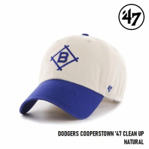 47 キャップ  '47 Brand フォーティセブン CLEAN UP Dodgers Cooperstown Natural  MLB CAP ロサンゼルス ドジャース クーパーズタウン 