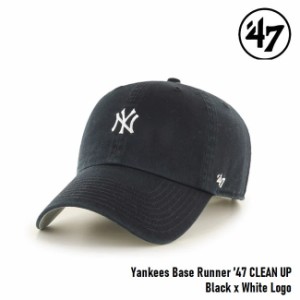 47 キャップ  '47 Brand フォーティセブン CLEAN UP Base Runner Yankees Black MLB CAP ニューヨーク ヤンキース ミニロゴ 