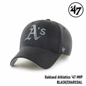 キャップ フォーティセブン '47 MVP Athletics Black x Charcoal Logo MLB CAP オークランド アスレチックス エムブイピー メジャーリー