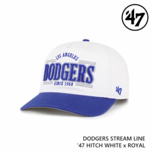 47 キャップ  '47 Brand フォーティセブン HITCH Dodgers Stream Line White x Royal ロサンゼルス・ドジャース MLB CAP 