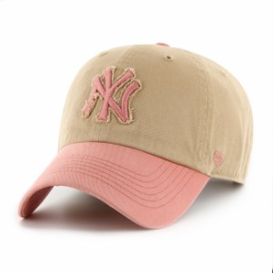 47 キャップ  '47 Brand フォーティセブン CLEAN UP Yankees Canyon Caravan Khaki x Sedona Pink MLB CAP ニューヨーク ヤンキース 