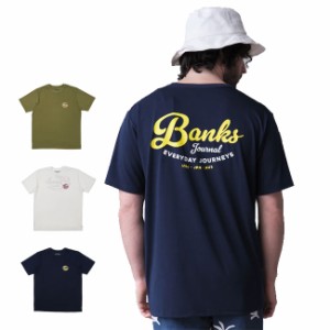 ドライ素材 Tシャツ BANKS JOURNAL バンクス LOGO SURF TEE 速乾性 メンズ 半袖T サーフTEE