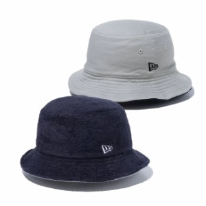 ニューエラ バケットハット バケハ NEWERA Bucket-01 Reversible Pile リバーシブル Navy/Grey ネイビー グレー パイル生地 タオル地 メ