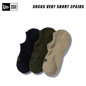 靴下 NEWERA ニューエラ 3パック ソックス ベリー ショート 3Pack Socks Very Short ミリタリー メンズ